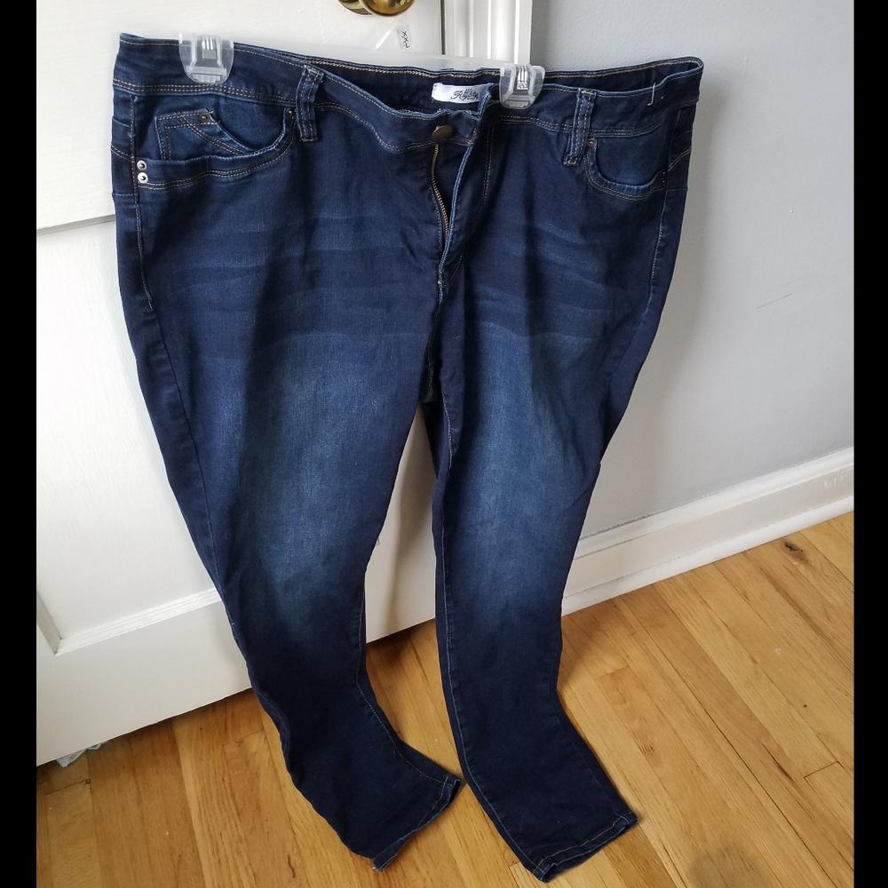 Blue Super Stretchy Skinny Jeans